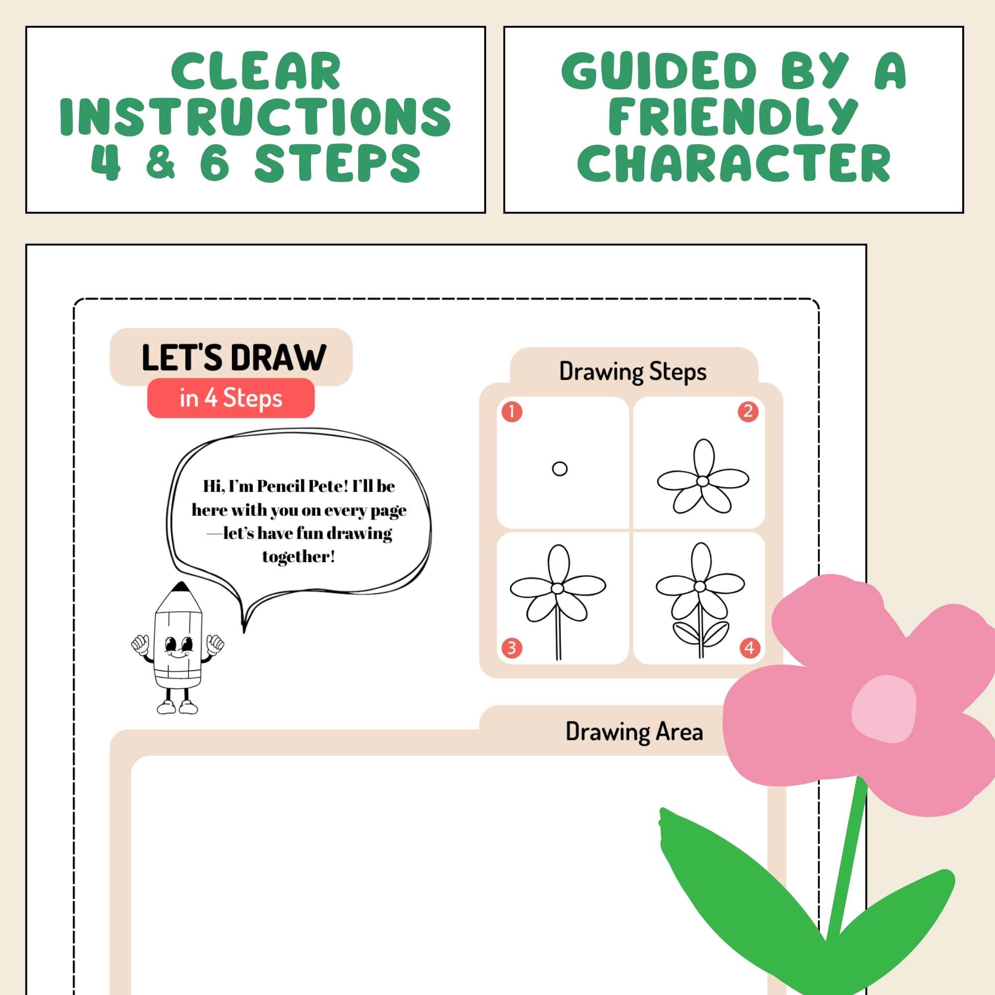 simple drawing steps for preschoolers