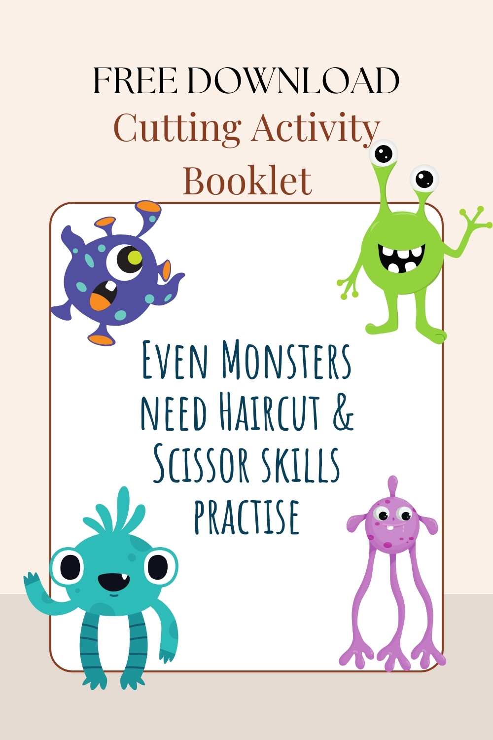 cutting activity booklet free printable