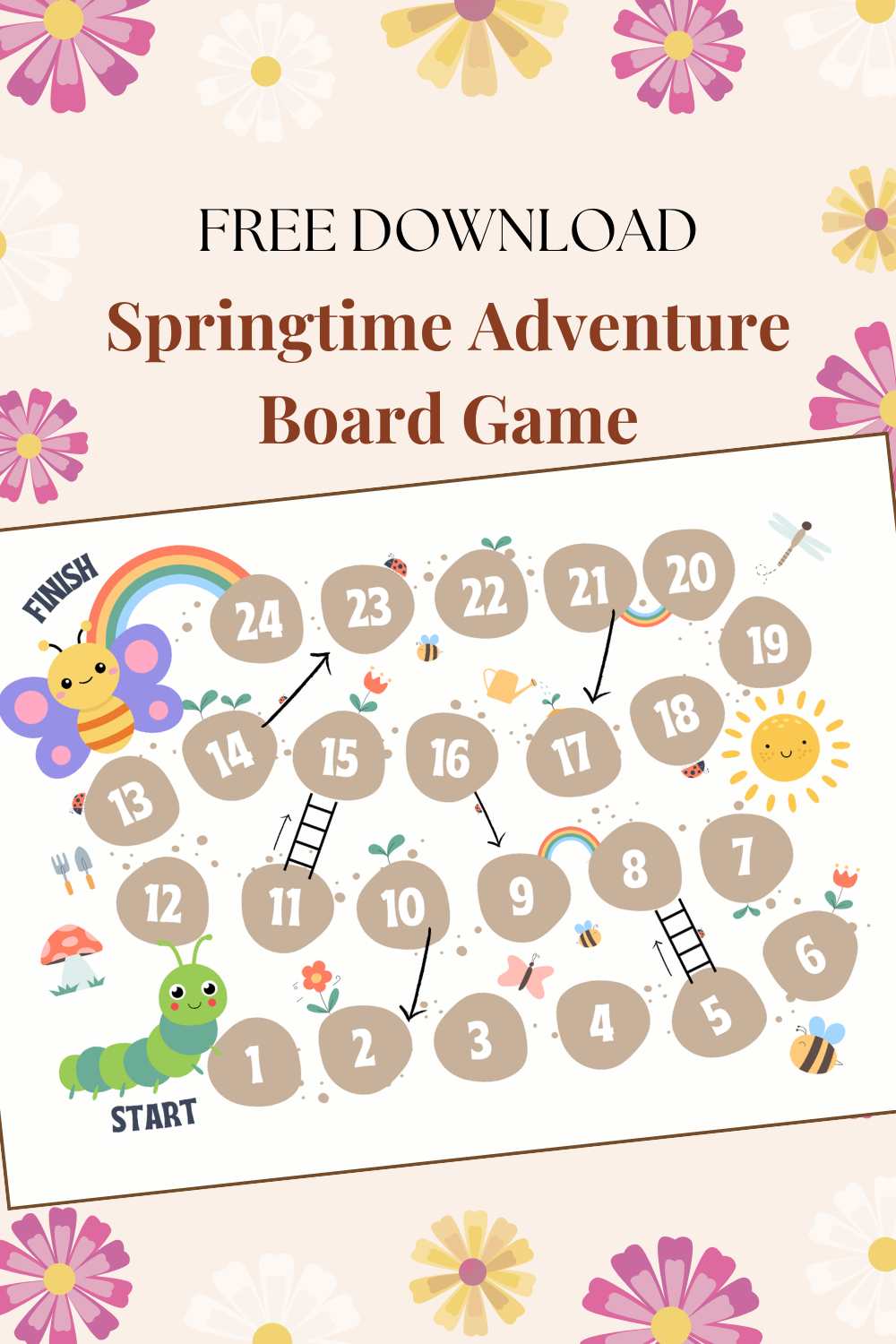 spring board game free printable