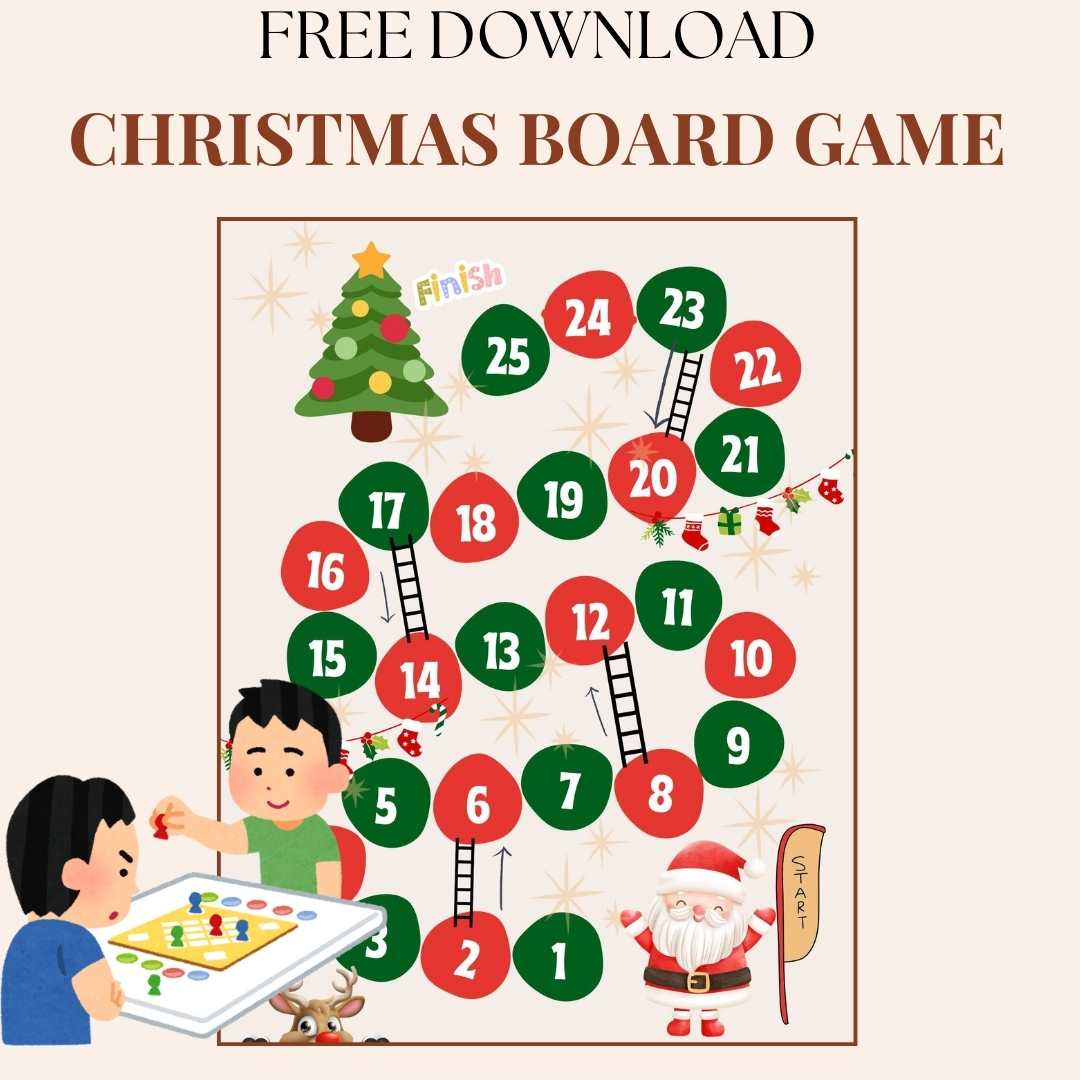 CHRISTMAS BOARD GAME FOR TODDLERS AND PRESCHOOLERS