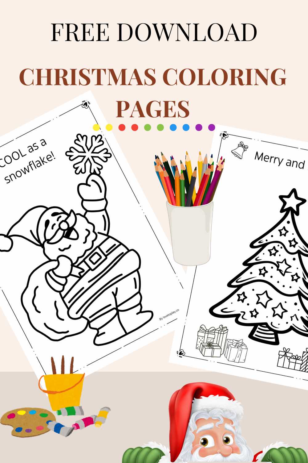 christmas coloring cards free printable