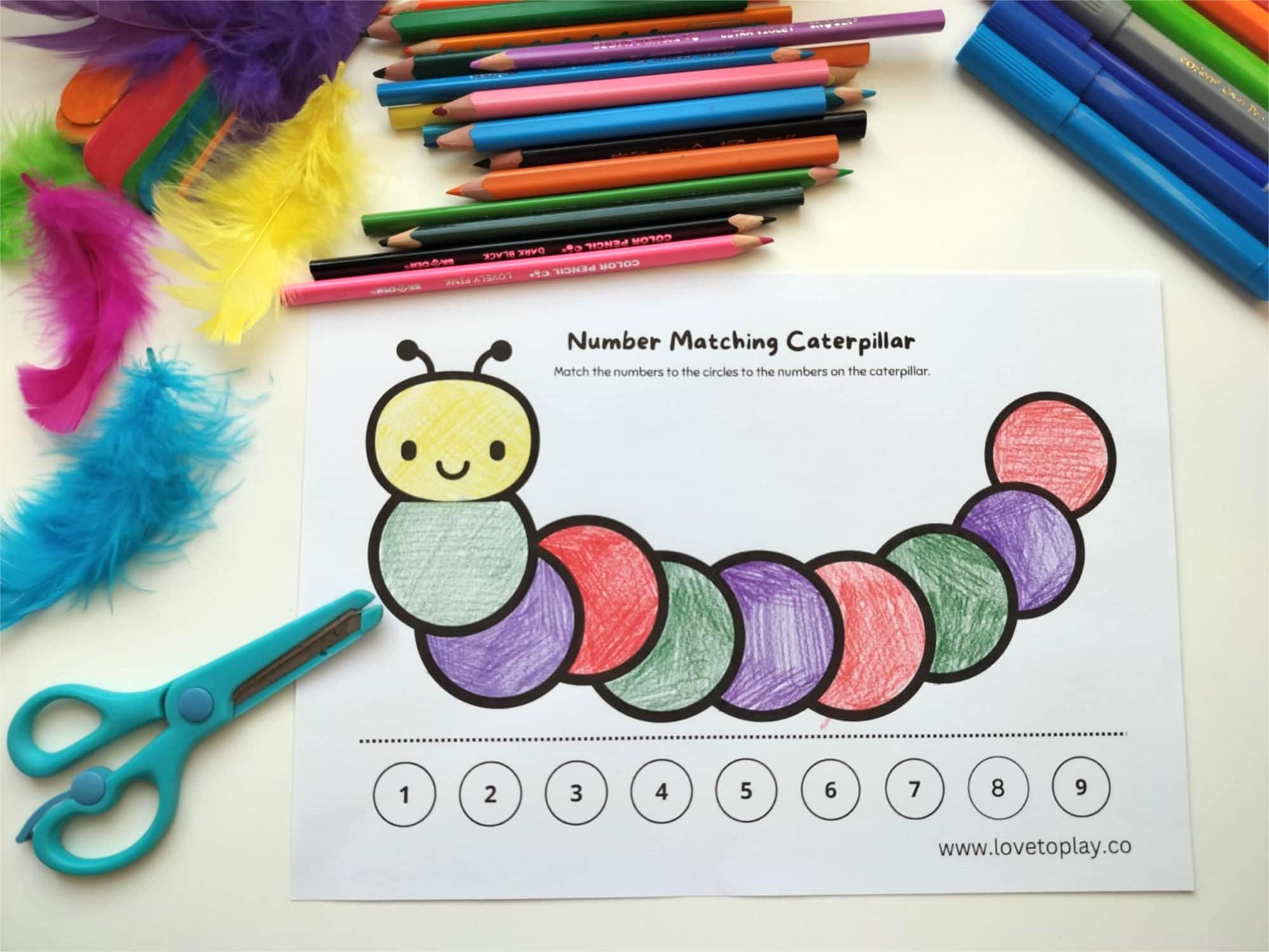 caterpillar math activity