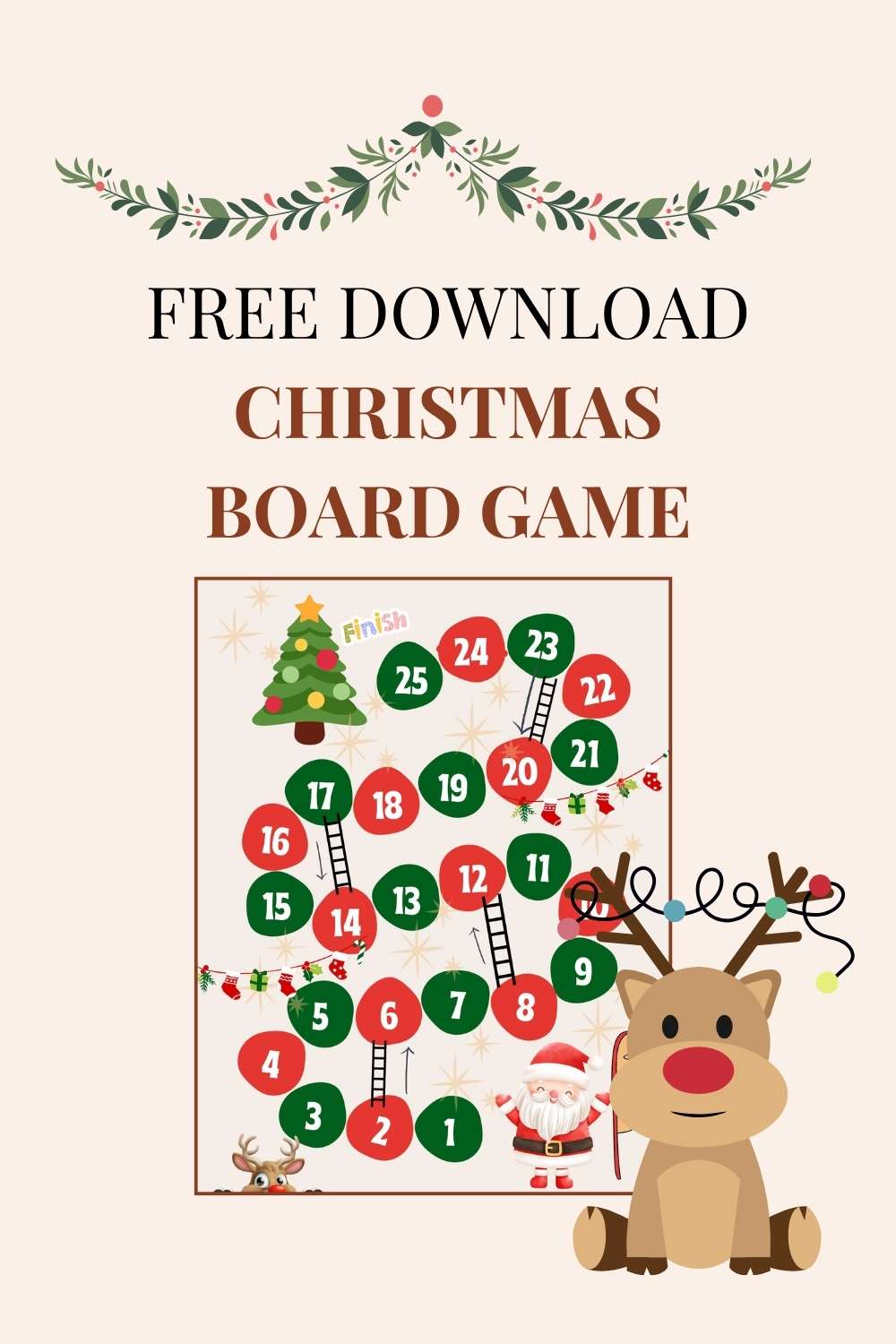 CHRISTMAS BOARD GAME FREE PRINTABLE