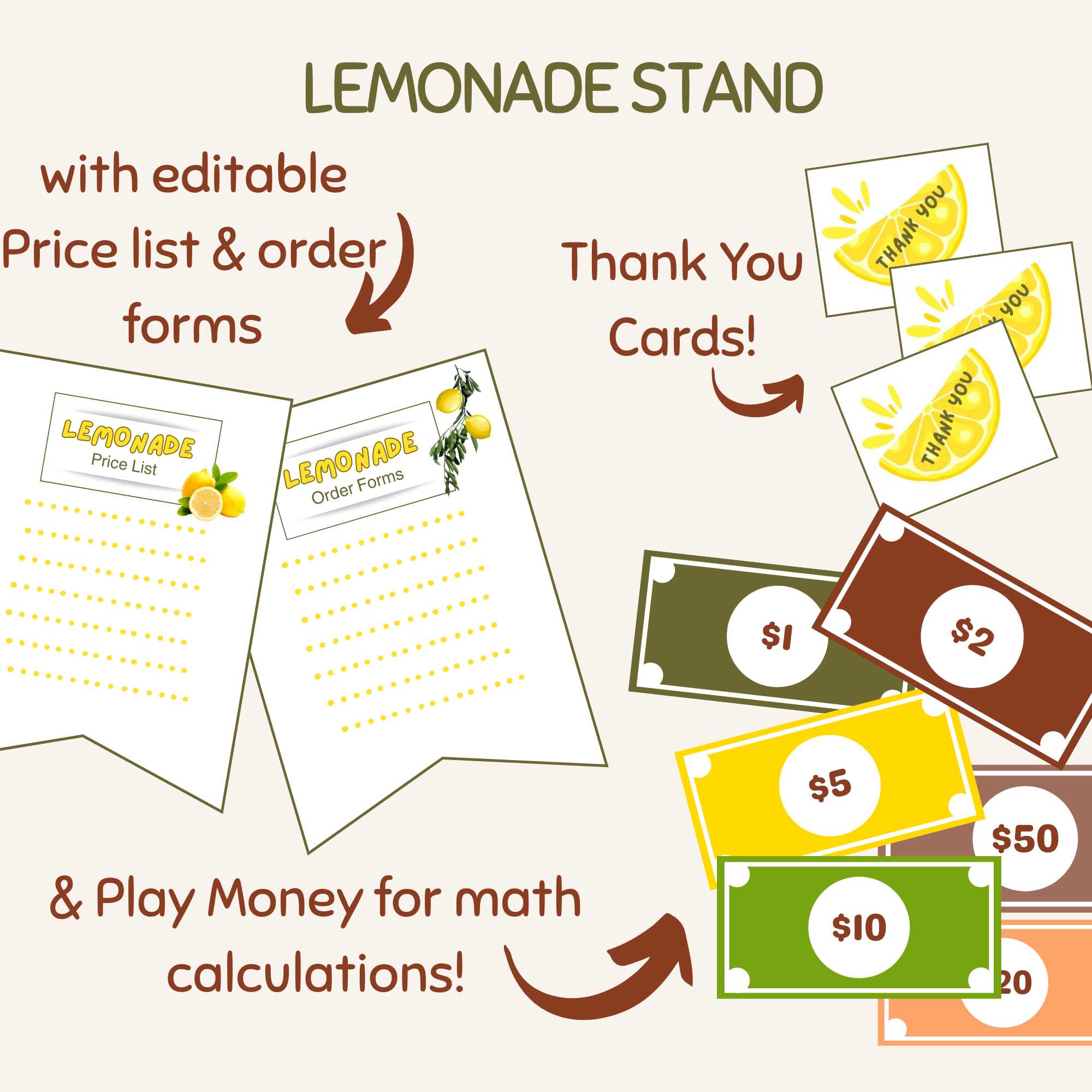 lemonade stand printable pack