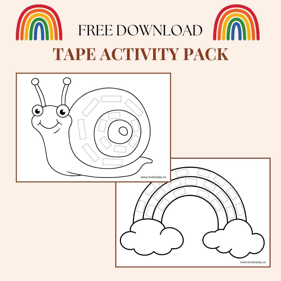 tape activity pack free printable