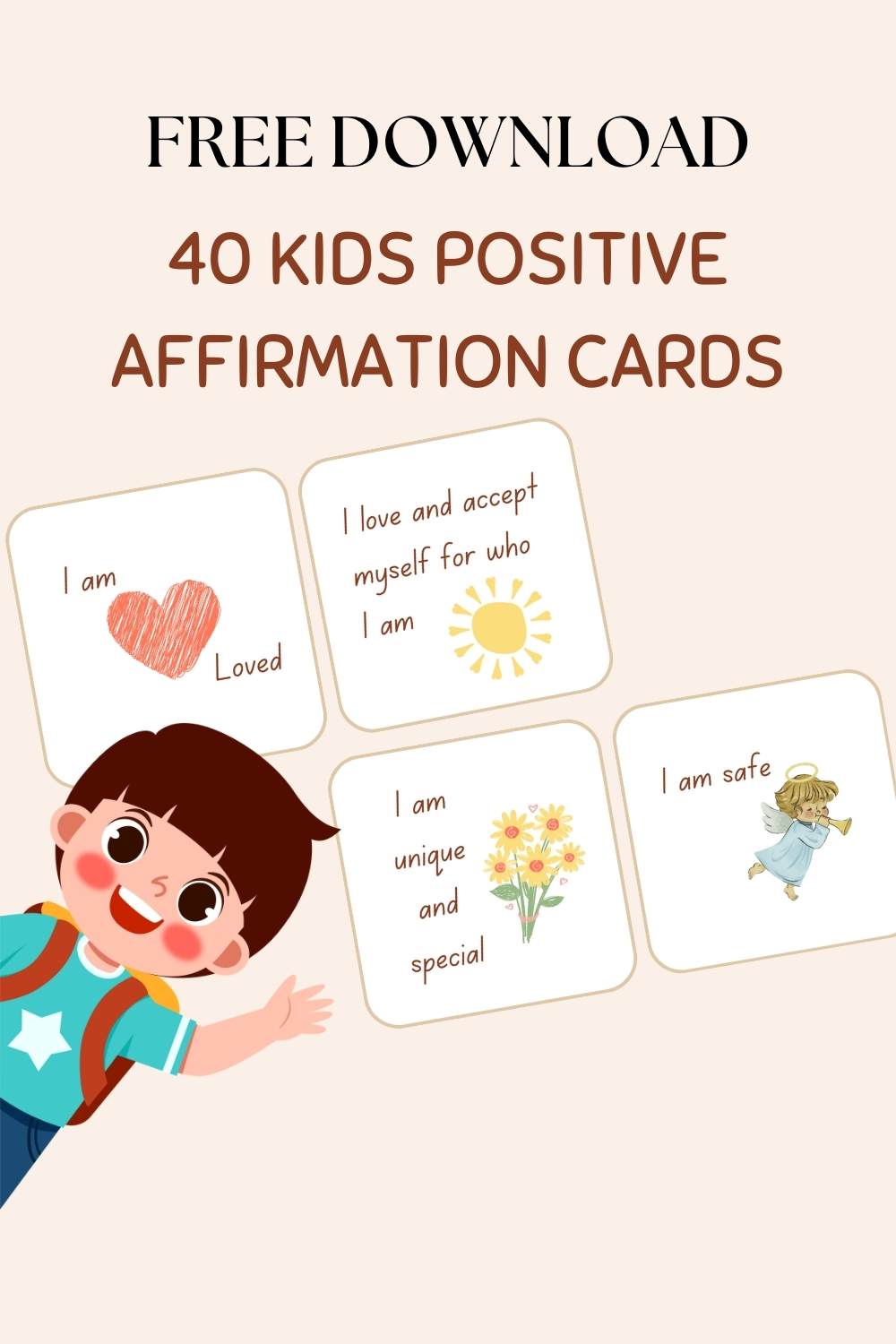 Kids affirmation cards free printable