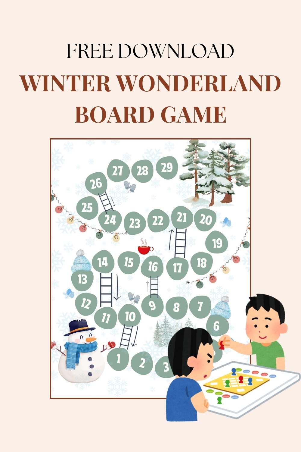 winter board game free printable
