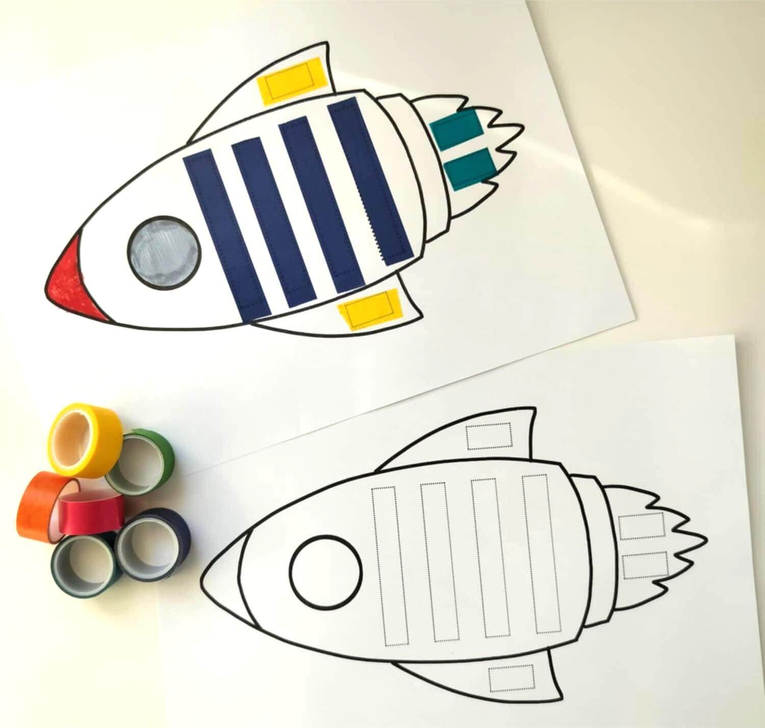 tape activity rocket