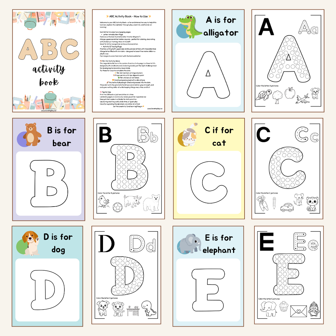 alphabet dab it worksheets