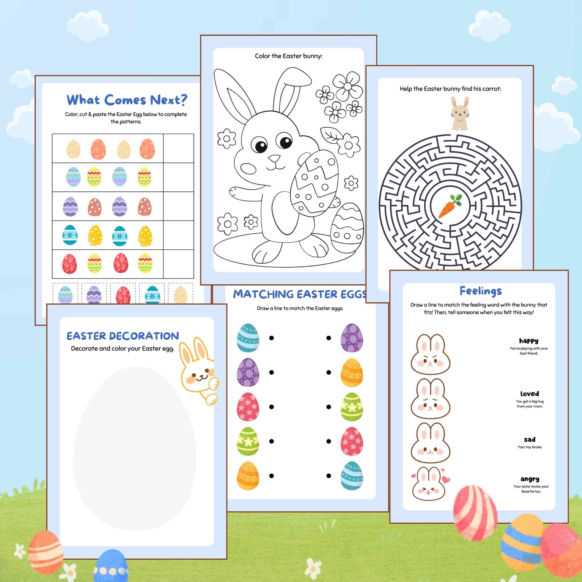easter printable activity book
