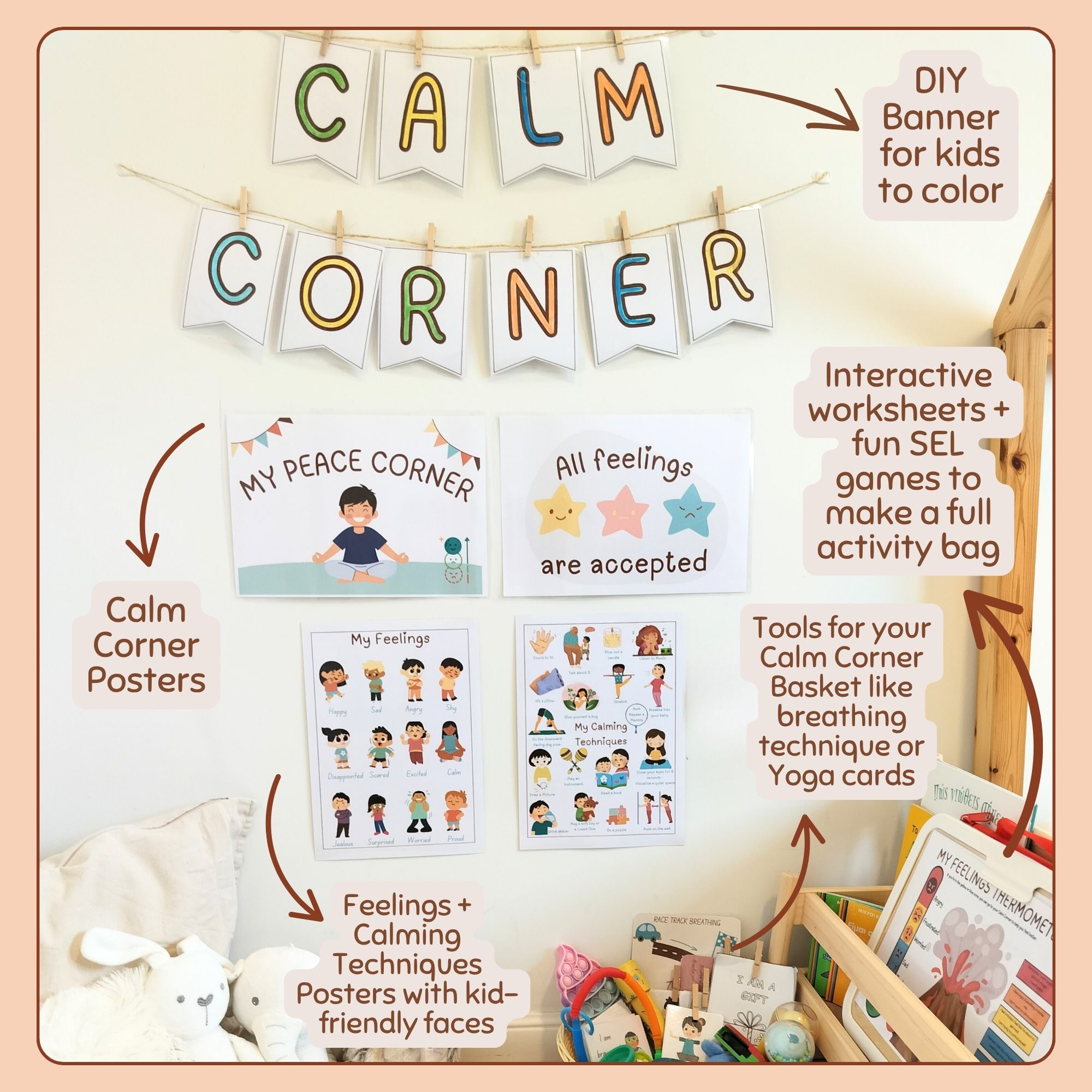 diy kids calm corner