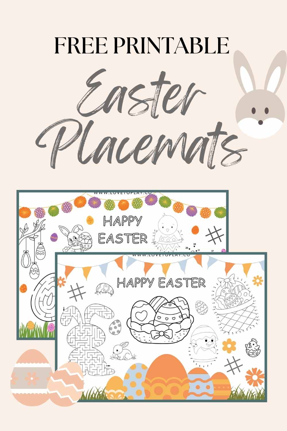 FREE PRINTABLE EASTER PLACEMATS FOR KIDS