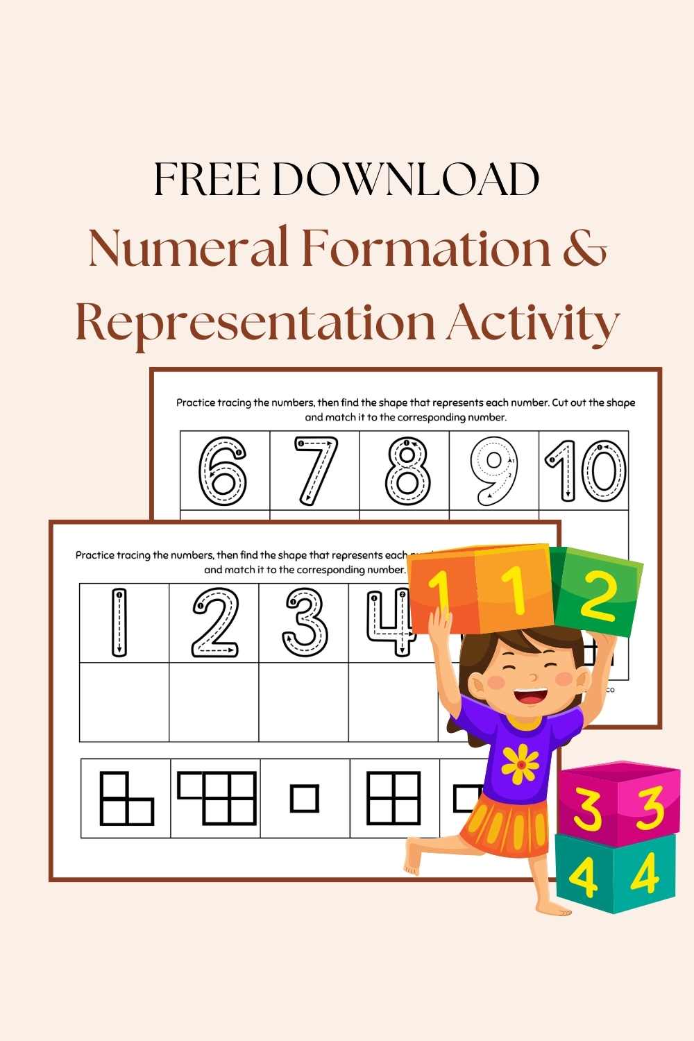 numeral formation printable activity