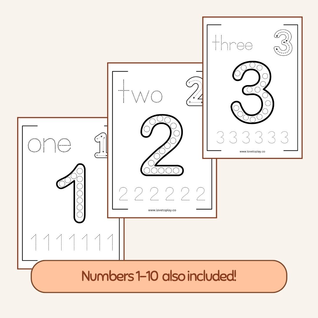 numbers learning dot activity fun