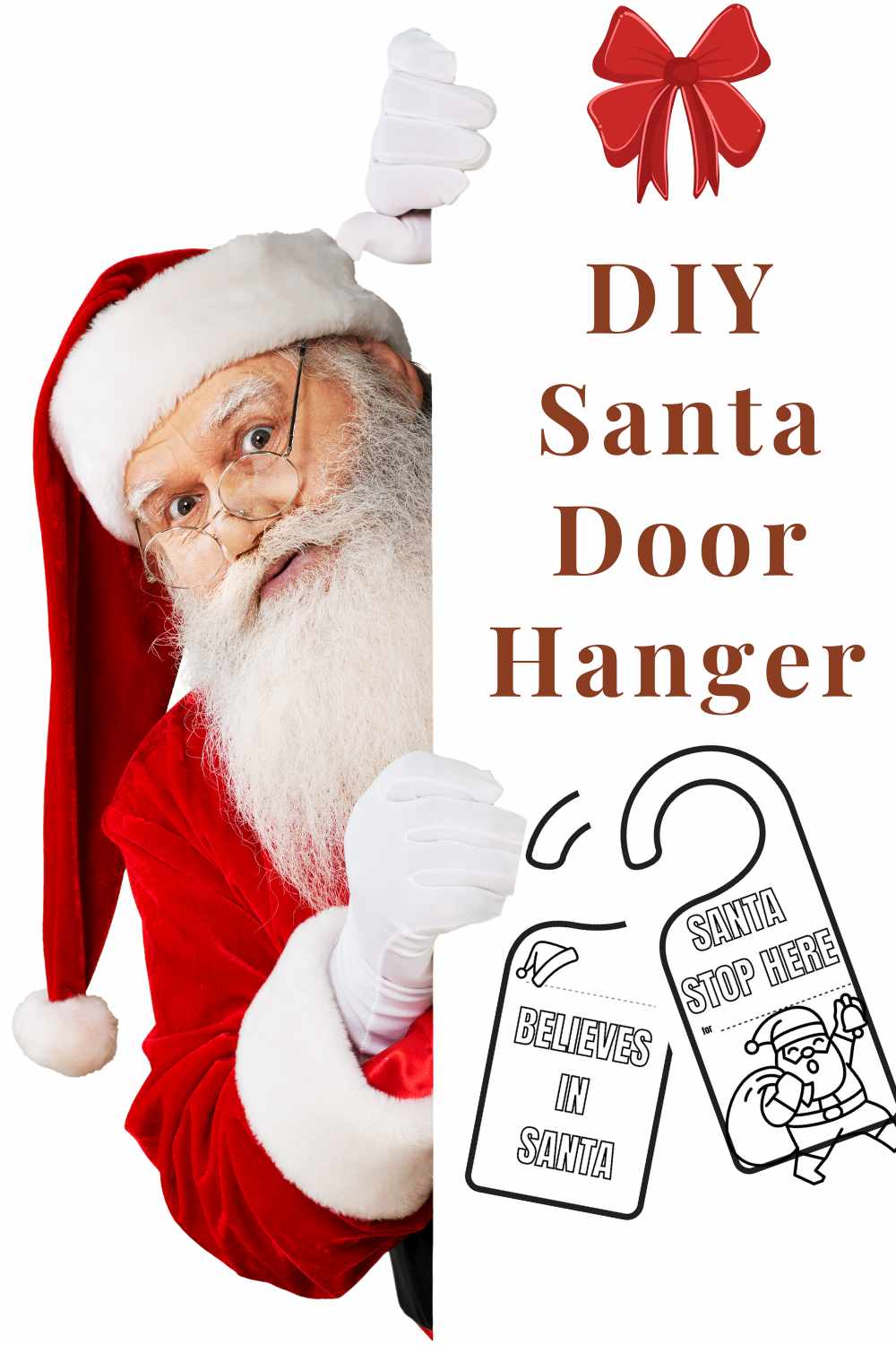 santa door hanger free printable